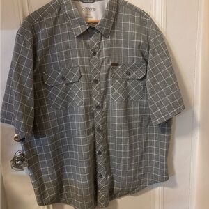 Orvis Men's Casual Gray Checkered Shirt